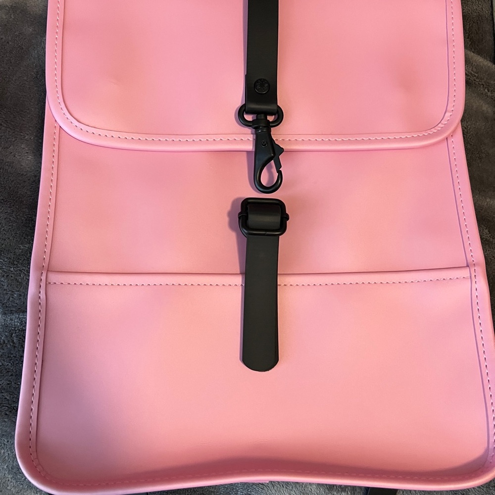 Rains Mini pink and black Backpack